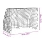 Porterías fútbol niños y balón 2 uds metal blanco 64x35x48 cm de vidaXL, Porterías de fútbol - Ref: Foro24-4008436, Precio: 7...