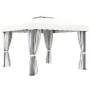 Cenador con cortina blanco crema aluminio 3x3 m de vidaXL, Carpas y cenadores - Ref: Foro24-3053377, Precio: 467,33 €, Descue...