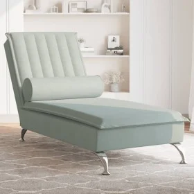 Massage Divan Sofa with Light Gray Velvet Cushion by vidaXL, Daybeds - Ref: Foro24-379459, Price: 133,32 €, Discount: %