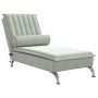 Sofá diván de masaje con cojín de terciopelo gris claro de vidaXL, Divanes - Ref: Foro24-379459, Precio: 107,45 €, Descuento: %