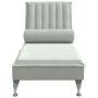 Sofá diván de masaje con cojín de terciopelo gris claro de vidaXL, Divanes - Ref: Foro24-379459, Precio: 133,32 €, Descuento: %