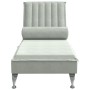 Sofá diván de masaje con cojín de terciopelo gris claro de vidaXL, Divanes - Ref: Foro24-379459, Precio: 107,45 €, Descuento: %