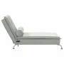 Sofá diván de masaje con cojín de terciopelo gris claro de vidaXL, Divanes - Ref: Foro24-379459, Precio: 133,32 €, Descuento: %