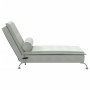 Sofá diván de masaje con cojín de terciopelo gris claro de vidaXL, Divanes - Ref: Foro24-379459, Precio: 107,45 €, Descuento: %