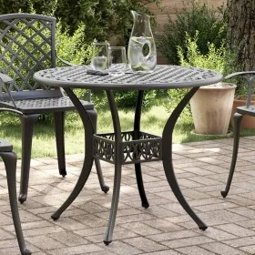 Mesa de jardín aluminio fundido negro Ø90x75 cm de vidaXL, Mesas de jardín - Ref: Foro24-4002808, Precio: 216,41 €, Descuento: %