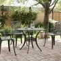 Mesa de jardín aluminio fundido negro Ø90x75 cm de vidaXL, Mesas de jardín - Ref: Foro24-4002808, Precio: 216,41 €, Descuento: %
