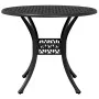 Mesa de jardín aluminio fundido negro Ø90x75 cm de vidaXL, Mesas de jardín - Ref: Foro24-4002808, Precio: 216,41 €, Descuento: %