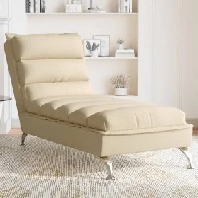 Sofá diván con cojines tela crema de vidaXL, Divanes - Ref: Foro24-379473, Precio: 174,68 €, Descuento: %