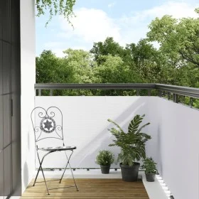 Weiße Balkonmarkise aus synthetischem Rattan, 500 x 100 cm von vidaXL, Zaunpaneele - Ref: Foro24-156288, Preis: 50,48 €, Raba...