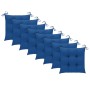 Sillas de jardín 8 unidades teca maciza con cojines azules de vidaXL, Sillas de jardín - Ref: Foro24-3072942, Precio: 511,06 ...