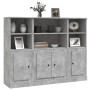 Aparador alto 3 piezas madera contrachapada gris hormigón de vidaXL, Aparadores - Ref: Foro24-3185307, Precio: 171,52 €, Desc...
