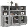 Aparador alto 3 piezas madera contrachapada gris hormigón de vidaXL, Aparadores - Ref: Foro24-3185307, Precio: 171,52 €, Desc...