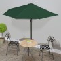 Sombrilla de balcón semicircular palo aluminio verde 300x155cm de vidaXL, Sombrillas - Ref: Foro24-44592, Precio: 61,81 €, De...