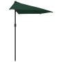Sombrilla de balcón semicircular palo aluminio verde 300x155cm de vidaXL, Sombrillas - Ref: Foro24-44592, Precio: 61,81 €, De...