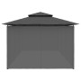 Cenador con cortinas gris antracita 600x298x270 cm de vidaXL, Carpas y cenadores - Ref: Foro24-47966, Precio: 404,41 €, Descu...