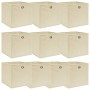 Cajas de almacenaje 10 uds tela crema 32x32x32 cm de vidaXL, Cestas para almacenaje - Ref: Foro24-288359, Precio: 45,29 €, De...