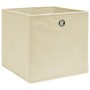 Cajas de almacenaje 10 uds tela crema 32x32x32 cm de vidaXL, Cestas para almacenaje - Ref: Foro24-288359, Precio: 45,29 €, De...