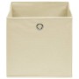 Cajas de almacenaje 10 uds tela crema 32x32x32 cm de vidaXL, Cestas para almacenaje - Ref: Foro24-288359, Precio: 45,29 €, De...