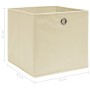 Cajas de almacenaje 10 uds tela crema 32x32x32 cm de vidaXL, Cestas para almacenaje - Ref: Foro24-288359, Precio: 45,29 €, De...