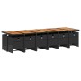 Set comedor de jardín con cojines 13 pzas ratán sintético negro de vidaXL, Conjuntos de jardín - Ref: Foro24-3277718, Precio:...