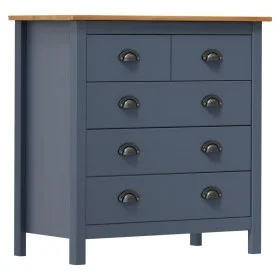 Mesita de noche Hill madera maciza de pino gris 79x40x80 cm de vidaXL, Aparadores - Ref: Foro24-288917, Precio: 123,94 €, Des...