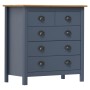 Mesita de noche Hill madera maciza de pino gris 79x40x80 cm de vidaXL, Aparadores - Ref: Foro24-288917, Precio: 147,84 €, Des...