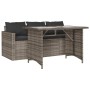 Juego de comedor jardín 2 pzas con cojines ratán sintético gris de vidaXL, Conjuntos de jardín - Ref: Foro24-366331, Precio: ...