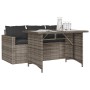 Juego de comedor jardín 2 pzas con cojines ratán sintético gris de vidaXL, Conjuntos de jardín - Ref: Foro24-366331, Precio: ...