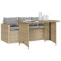 Set comedor de jardín 2 pzas con cojines ratán sintético beige de vidaXL, Conjuntos de jardín - Ref: Foro24-366333, Precio: 2...