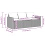 Sofá de jardín con cojines 3 plazas ratán sintético gris claro de vidaXL, Sofás de exterior - Ref: Foro24-366346, Precio: 218...