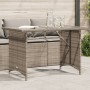 Mesa de jardín superficie de vidrio ratán PE gris 110x68x70 cm de vidaXL, Mesas de jardín - Ref: Foro24-366352, Precio: 99,70...