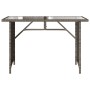 Mesa de jardín superficie de vidrio ratán PE gris 110x68x70 cm de vidaXL, Mesas de jardín - Ref: Foro24-366352, Precio: 99,70...
