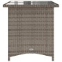 Mesa de jardín superficie de vidrio ratán PE gris 110x68x70 cm de vidaXL, Mesas de jardín - Ref: Foro24-366352, Precio: 99,70...