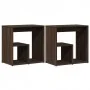 Mesa auxiliar 2 uds madera ingeniería marrón roble 50x30x50 cm by vidaXL, Side tables - Ref: Foro24-840568, Price: 53,75 €, D...