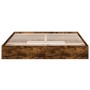 Cama con cajones madera de ingeniería roble ahumado 180x200 cm de vidaXL, Camas y somieres - Ref: Foro24-3280640, Precio: 176...