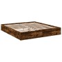 Cama con cajones madera de ingeniería roble ahumado 180x200 cm de vidaXL, Camas y somieres - Ref: Foro24-3280640, Precio: 176...