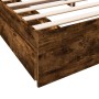Cama con cajones madera de ingeniería roble ahumado 180x200 cm de vidaXL, Camas y somieres - Ref: Foro24-3280640, Precio: 176...