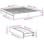 Cama con cajones madera de ingeniería roble ahumado 180x200 cm de vidaXL, Camas y somieres - Ref: Foro24-3280640, Precio: 176...