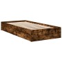 Cama con cajones madera de ingeniería roble ahumado 90x200 cm de vidaXL, Camas y somieres - Ref: Foro24-3280682, Precio: 129,...