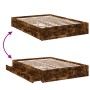 Cama con cajones madera de ingeniería roble ahumado 140x190 cm de vidaXL, Camas y somieres - Ref: Foro24-3280689, Precio: 175...