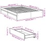 Cama con cajones madera de ingeniería roble ahumado 140x190 cm de vidaXL, Camas y somieres - Ref: Foro24-3280689, Precio: 175...