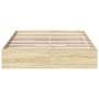 Cama con cajones madera ingeniería roble Sonoma 135x190 cm de vidaXL, Camas y somieres - Ref: Foro24-3280694, Precio: 184,37 ...