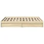 Sonoma oak engineered wood bed with drawers 135x190 cm by vidaXL, Beds and slatted bases - Ref: Foro24-3280694, Price: 171,11...