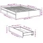 Sonoma oak engineered wood bed with drawers 135x190 cm by vidaXL, Beds and slatted bases - Ref: Foro24-3280694, Price: 171,11...