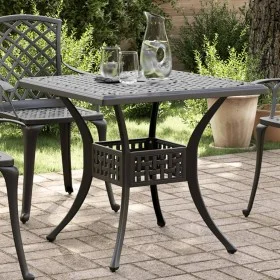 Mesa de jardín aluminio fundido negro 80x80x75 cm by vidaXL, Garden tables - Ref: Foro24-4002812, Price: 174,41 €, Discount: %