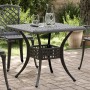 Mesa de jardín aluminio fundido negro 80x80x75 cm de vidaXL, Mesas de jardín - Ref: Foro24-4002812, Precio: 177,25 €, Descuen...