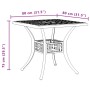 Mesa de jardín aluminio fundido negro 80x80x75 cm de vidaXL, Mesas de jardín - Ref: Foro24-4002812, Precio: 177,25 €, Descuen...