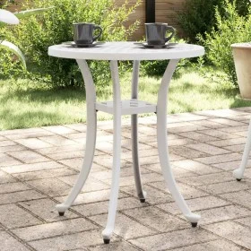 Mesa de jardín aluminio fundido blanco Ø48x53 cm by vidaXL, Garden tables - Ref: Foro24-4002825, Price: 73,35 €, Discount: %