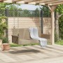 Banco columpio de ratán sintético beige 119x56x48 cm de vidaXL, Bancos de jardín - Ref: Foro24-365628, Precio: 119,27 €, Desc...