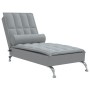 Sofá diván de masaje con cojín de tela gris claro de vidaXL, Divanes - Ref: Foro24-379443, Precio: 132,83 €, Descuento: %